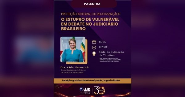 Imagem do evento Proteção Integral ou Relativização? O Estupro de Vulnerável em Debate no Judiciário Brasileiro