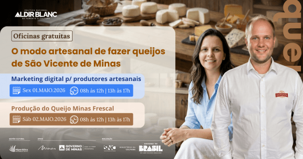 Imagem do evento OFICINAS | O modo artesanal de fazer os queijos de São Vicente de Minas