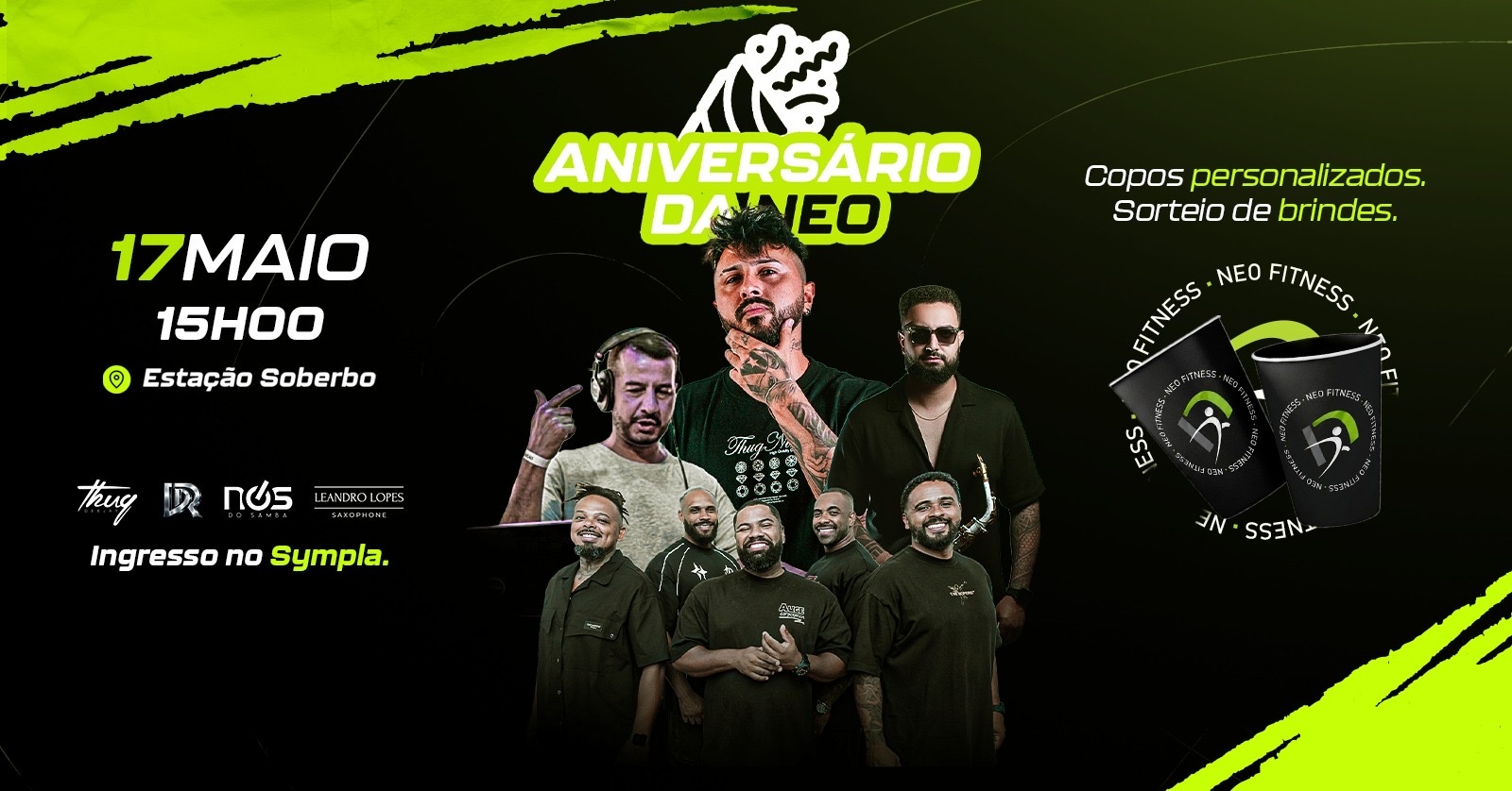 Aniversário da Neo - nós do samba - Thug - Duda Ramalho - Leandro Sax - Teresópolis, RJ