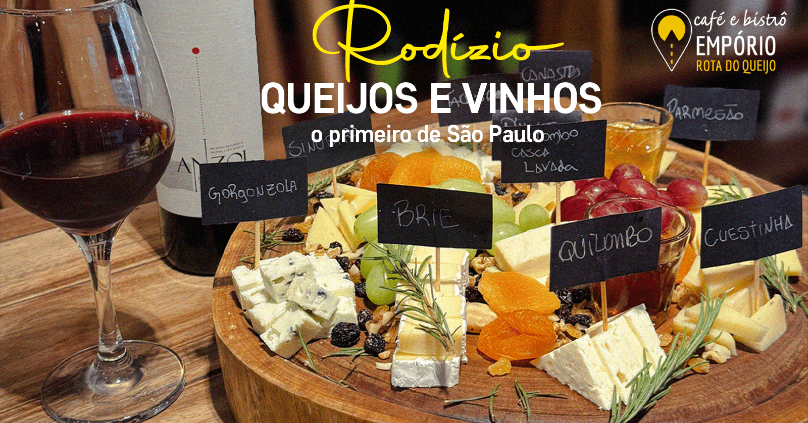 Rodízio de Queijos e Vinhos