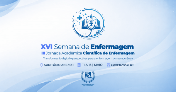 Imagem do evento XVI Semana de Enfermagem  III Jornada Acadêmica Científica de Enfermagem do UNIFSA