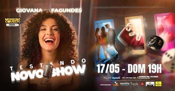 Imagem do evento Giovana Fagundes em: Testando Novo Show|MOSSORÓ-RN |17/Mai| 19h