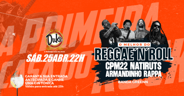 Imagem do evento Duke Pub - Banda Greenn - Sábado - 25/04