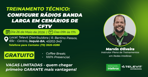 Imagem do evento Configure rádios Banda Larga em cenários de CFTV