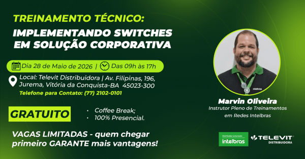 Imagem do evento Implementando Switches em solução corporativa