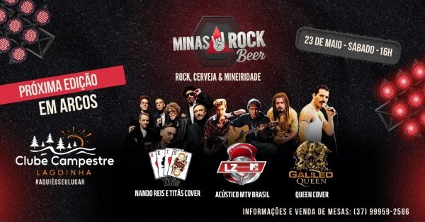 Imagem do evento Minas Rock Beer em Arcos - 23 de Maio