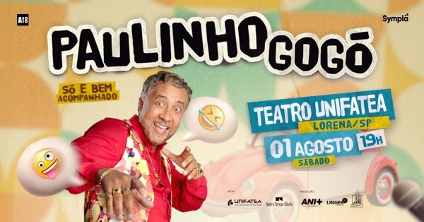 Imagem do evento PAULINHO GOGÓ - SÓ E BEM ACOMPANHADO - LORENA/SP