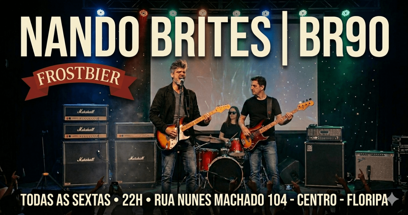 Nando Brites BR90 - Pop Rock Brasil 90/2000 em Florianópolis - Sympla