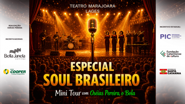 Imagem do evento Show Especial Soul Brasileiro com Oséias Pereira, o Bola - LAGES