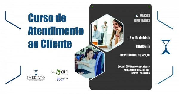 Imagem do evento Curso de Atendimento ao Cliente