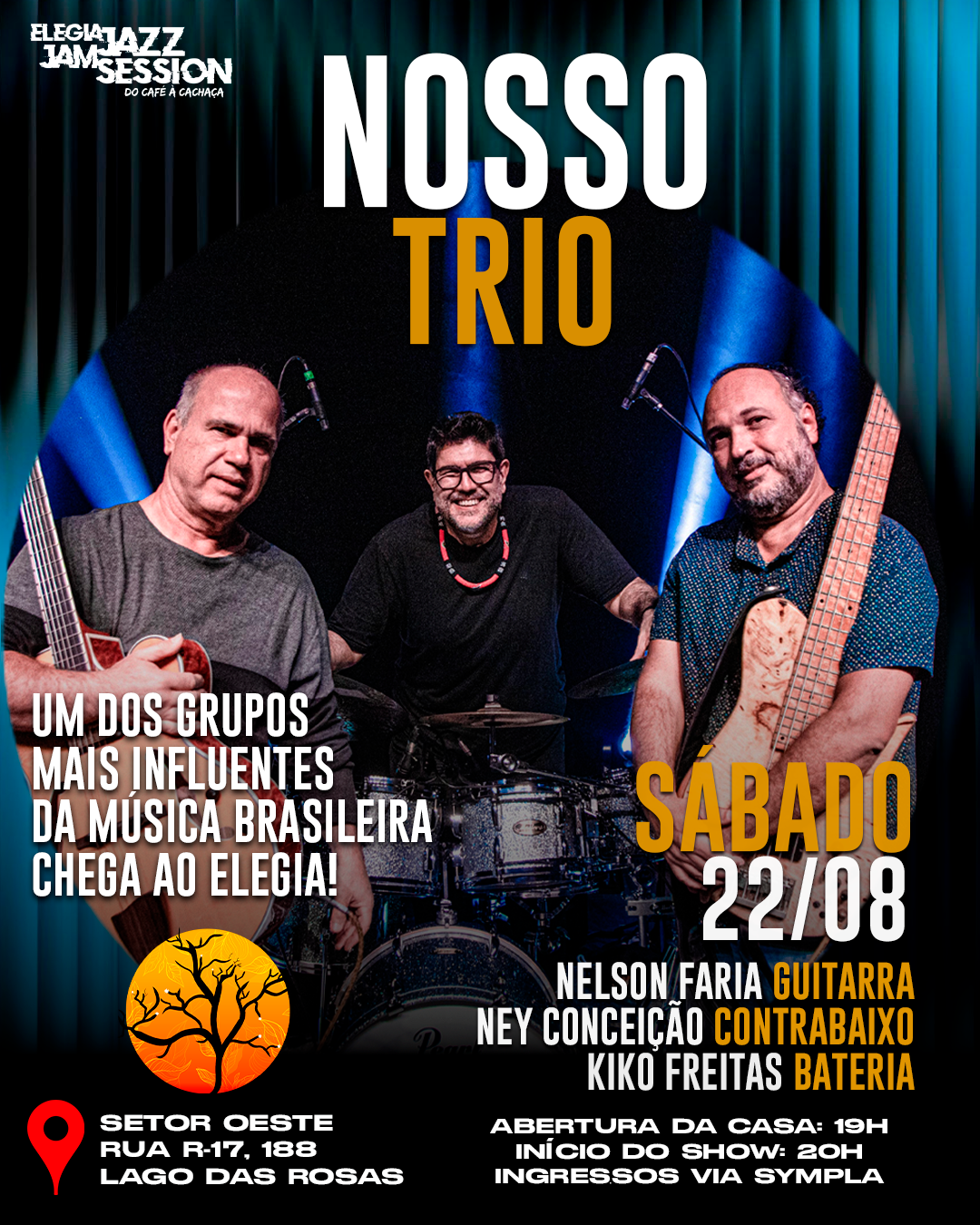 Nosso Trio - Elegia Café - 22/08 (Sábado) - Goiânia, GO