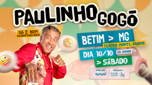 Imagem do evento Paulinho Gogó - Só e Bem Acompanhado