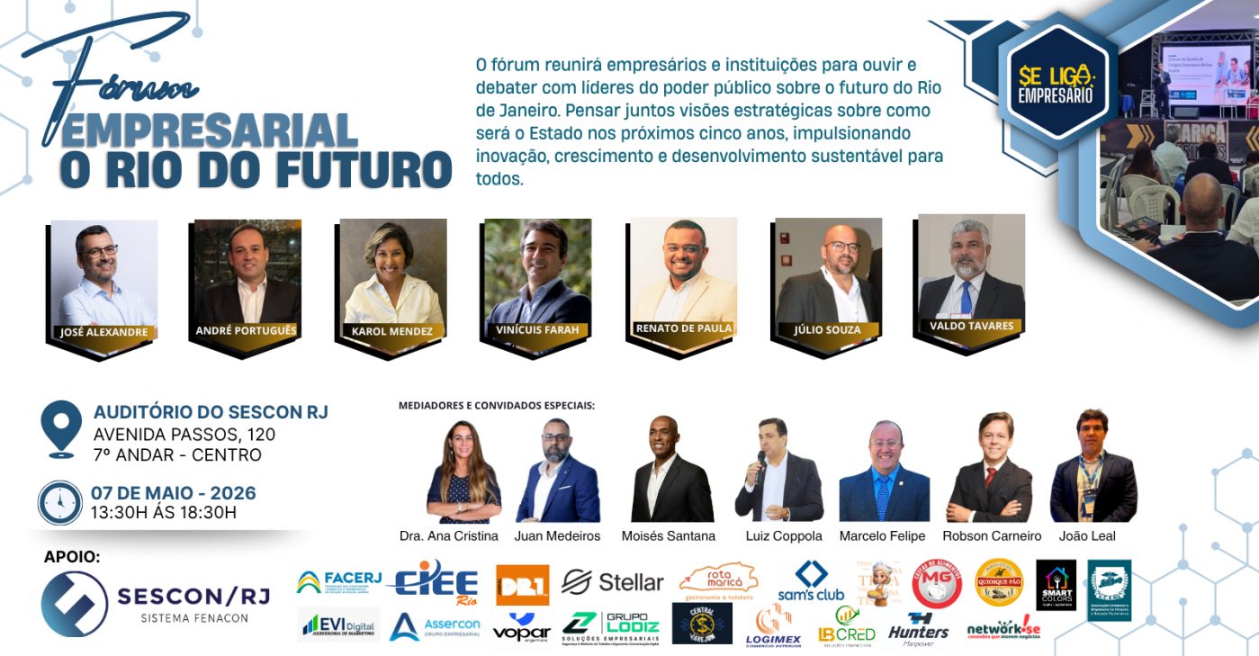 Fórum Empresarial e de Debates O RIO DO FUTURO em Rio de Janeiro - Sympla