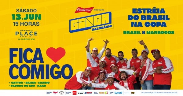 Imagem do evento Ginga BC - 13 de junho Estreia do Brasil na Copa do Mundo - Brasil x Marrocos