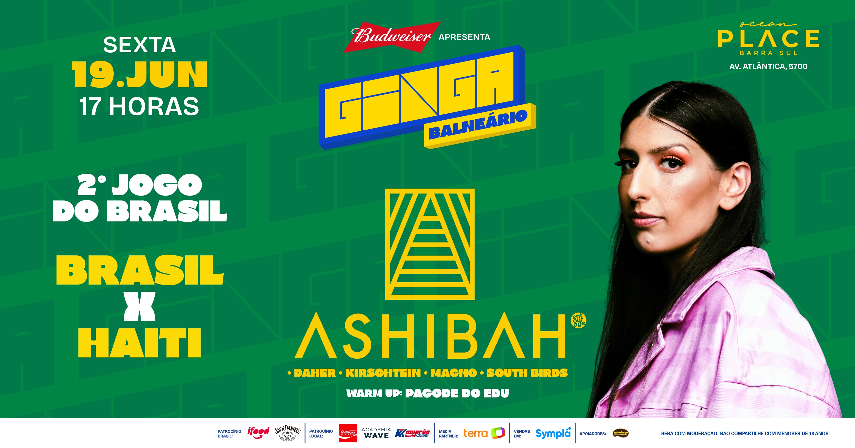 Ginga BC - Brasil X Haiti com a Dj Ashibah em Balneário Camboriú