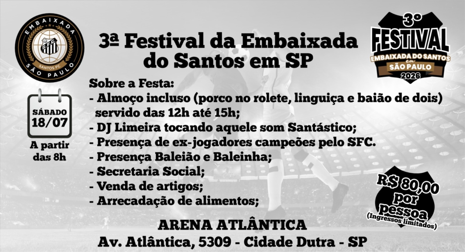 3° FESTIVAL DA EMBAIXADA DO SANTOS FUTEBOL CLUBE EM SP - São Paulo, SP