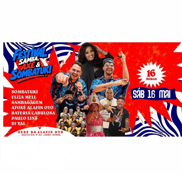 Imagem do evento FESTIVAL SAMBA, AXÉ &S SOMBATUKI