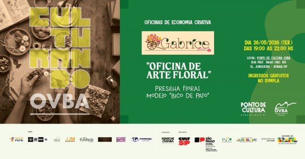Imagem do evento OFICINA DE ARTE FLORAL | PRESILHA FLORAL MODELO BICO DE PATO