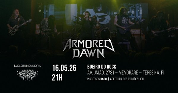 Imagem do evento Armored Dawn - Bueiro do Rock | Teresina/PI