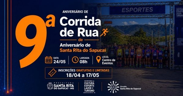 Imagem do evento 9ª CORRIDA DE ANIVERSÁRIO DE SANTA RITA DO SAPUCAÍ 2026