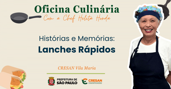 Imagem do evento Oficina Culinária com a Chef Helita Honda - Faça Você Mesmo: Lanches Rápidos de Frigideira