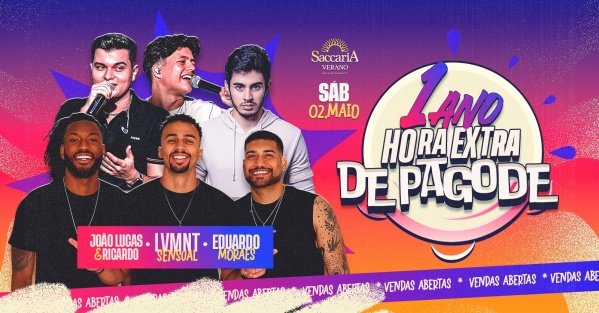 Imagem do evento Hora Extra de Pagode - 1 ano