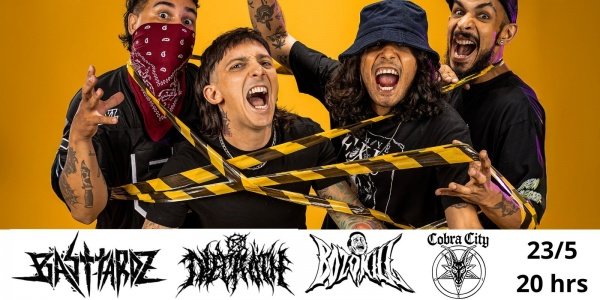Imagem do evento Basttardz, Necroth, Bozokill e Cobra City