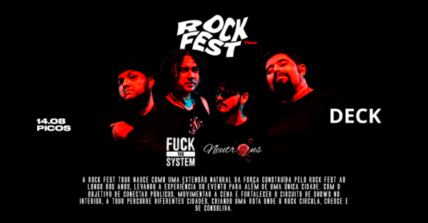 Imagem do evento Fuck The System - 14 de Agosto - Picos - Deck Eventos