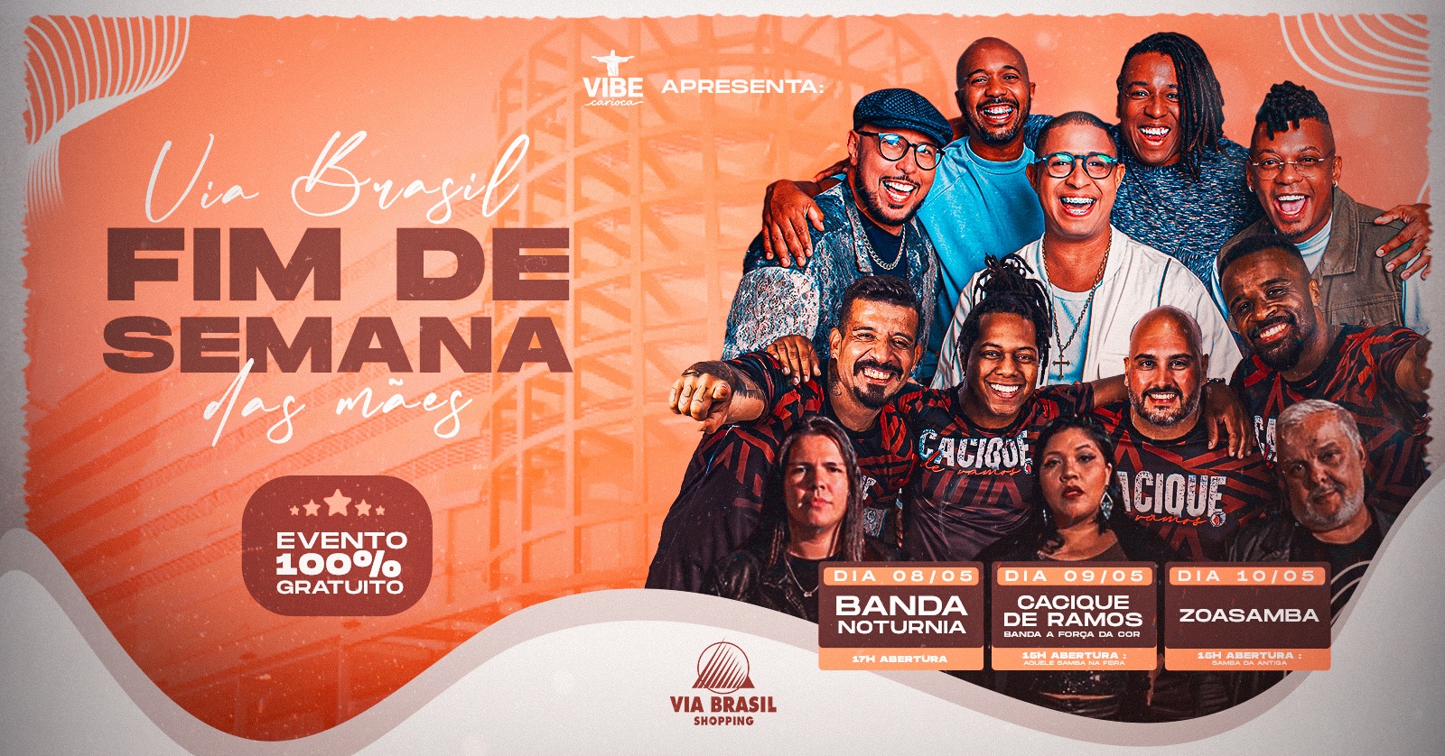 FIM DE SEMANA ESPECIAL DIA DAS MÃES-  VIA BRASIL SHOPPING