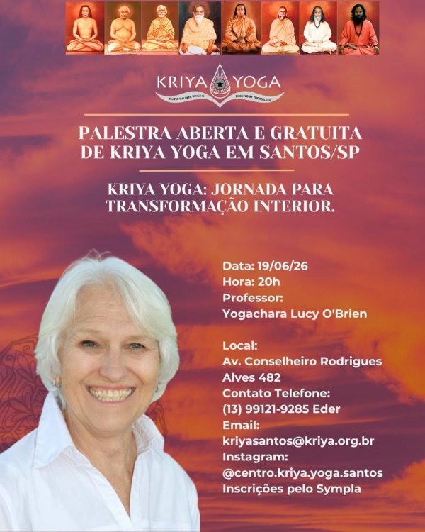 Imagem do evento Palestra Gratuita sobre a Meditação Kriya Yoga em Santos / SP