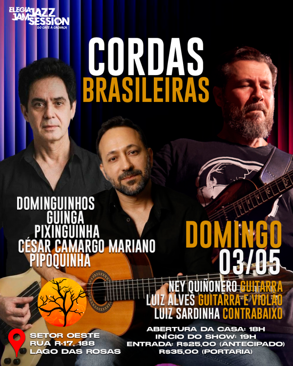 Imagem do evento Cordas Brasileiras - Elegia Café - 03/05 (Domingo)
