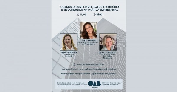 Imagem do evento Quando o Compliance sai do Escritório e se consolida na Prática Empresarial