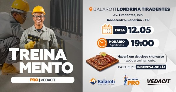 Imagem do evento Treinamento Vedacit - Balaroti Londrina Tiradentes