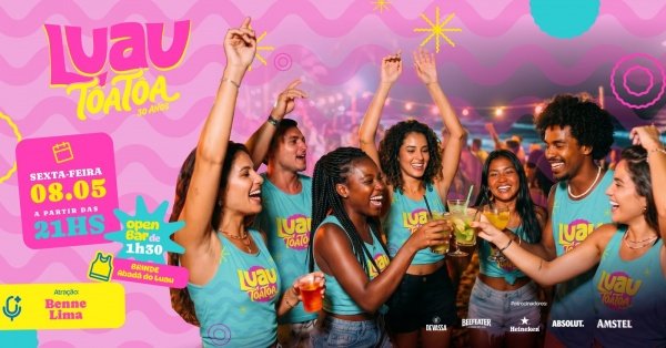 Imagem do evento LUAU TÔA TÔA - 08/05/2026 - SEXTA-FEIRA