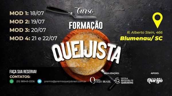 Imagem do evento Formação Queijista em Blumenau / SC - Turma 4 - 2026