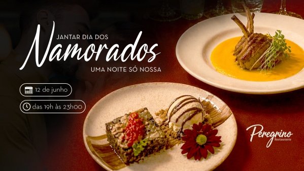 Imagem do evento Jantar Dia dos Namorados - Restaurante Peregrino