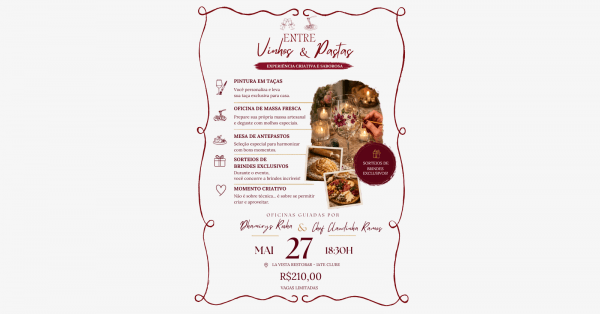 Imagem do evento Entre Vinhos e Pastas