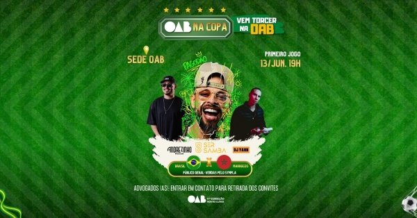 Imagem do evento OAB NA COPA - BRASIL X MARROCOS