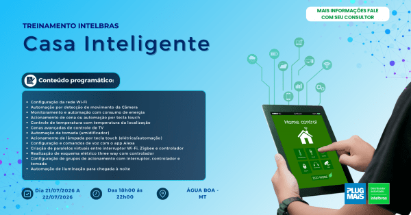 Imagem do evento ( ÁGUA BOA ) TREINAMENTO MÃO NA MASSA  CASA INTELIGENTE