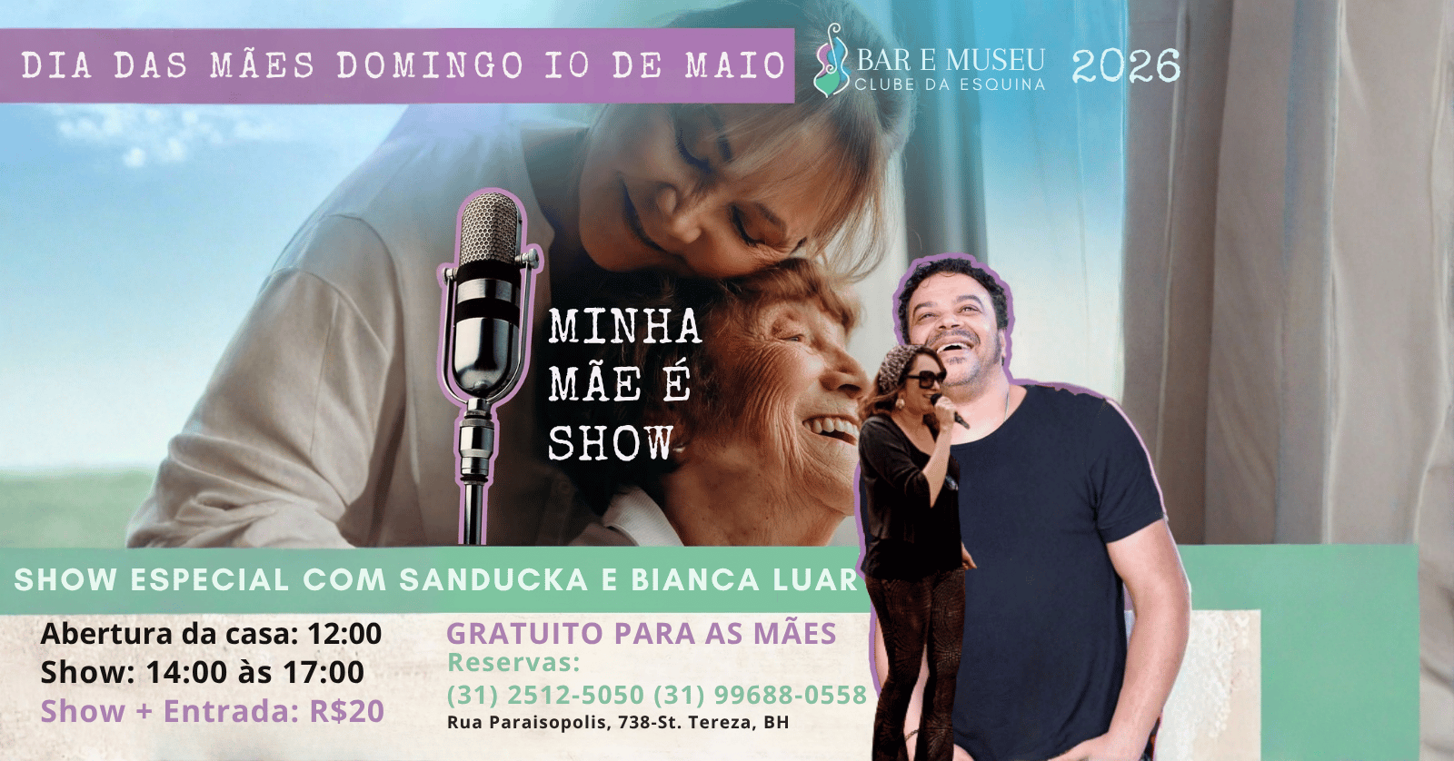 SHOW SANDUCKA E BIANCA LUAR - ESPECIAL DIA DAS MÃES - 10 MAIO 2026