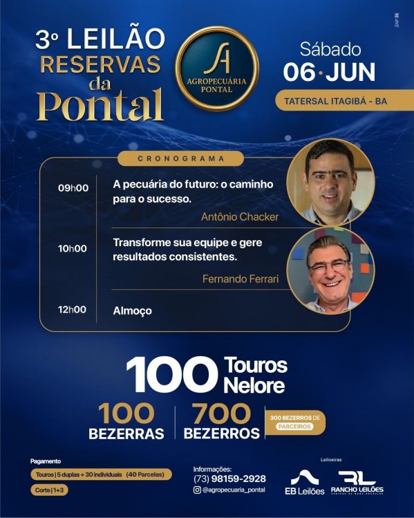 Imagem do evento 3º Leilão Reservas da Pontal