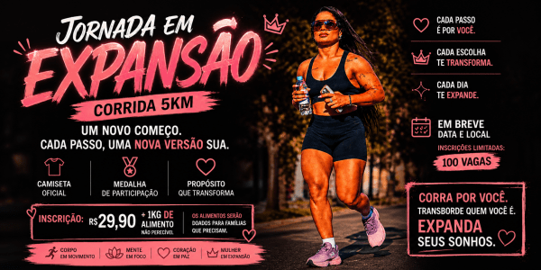 Imagem do evento Corrida para mulheres Jornada em Expansão  Corrida 5KM