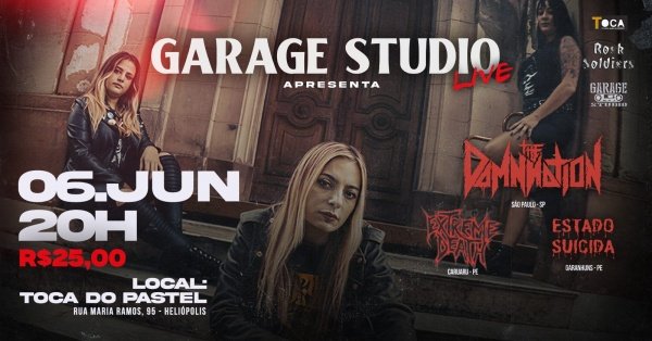 Imagem do evento GARAGE STUDIO LIVE