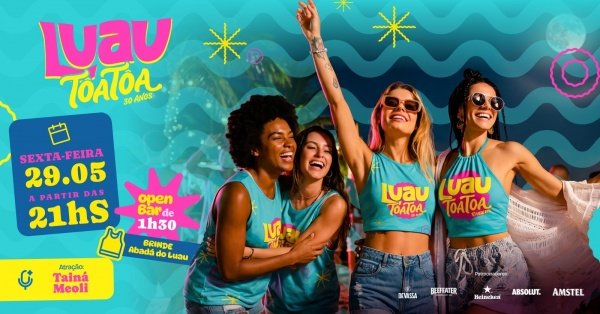 Imagem do evento LUAU TÔA TÔA - 29/05/2026 - SEXTA-FEIRA