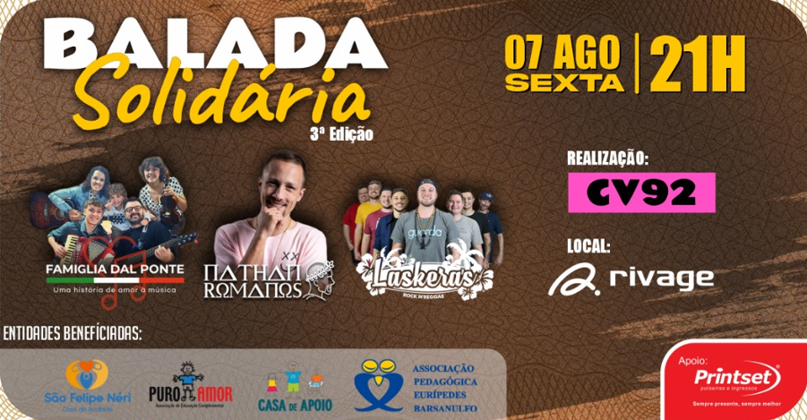 3a Balada Solidária 2026 - Blumenau, SC