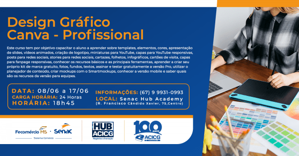 Imagem do evento Design Gráfico Canva - Profissional