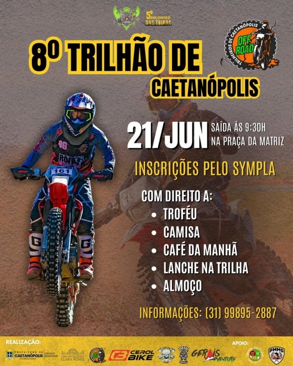 Imagem do evento 8° trilhão de Caetanópolis-MG