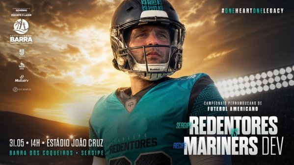 Imagem do evento Sergipe Redentores X Mariners Dev - Campeonato Pernambucano de Futebol Americano 2026