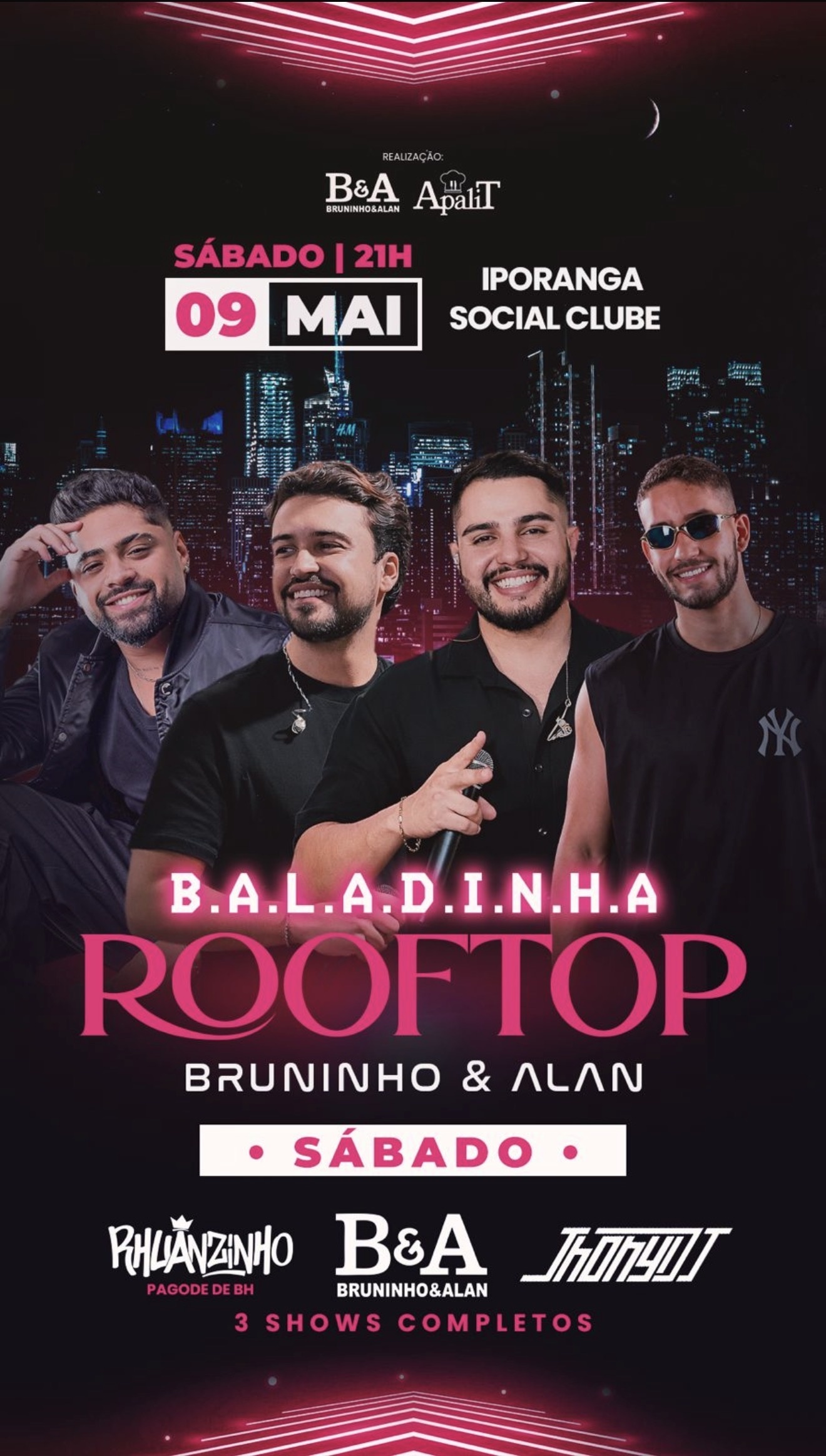 ROOFTOP BRUNINHO & ALAN - NIGTH EDITION em Sete Lagoas - Sympla