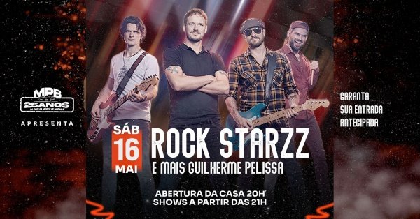 Imagem do evento ROCK STARZZ - Flashback + Guilherme Pelissa